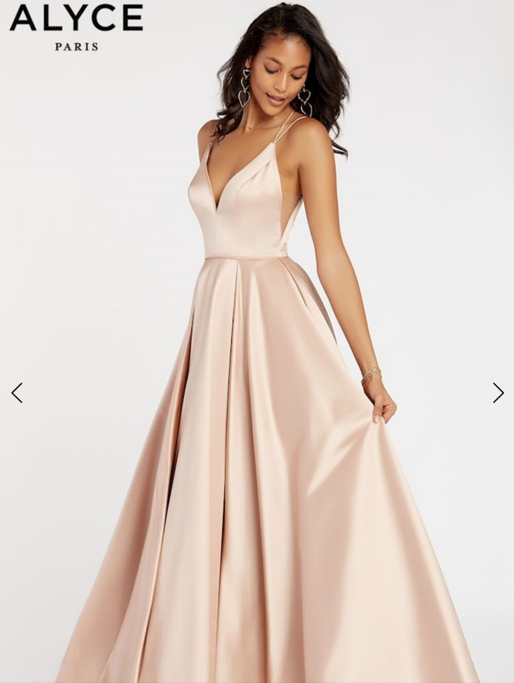 ALYCE alyce Paris Ball Gown Grad Dress Wedding Dress Pink Peach Formal Maxi